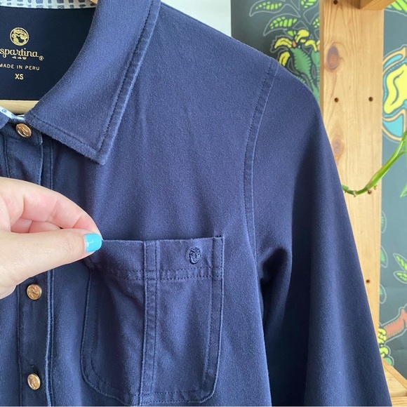 Spartina 449 Navy Blue Camilla Polo Shirt Dress XS - Picture 8 of 16